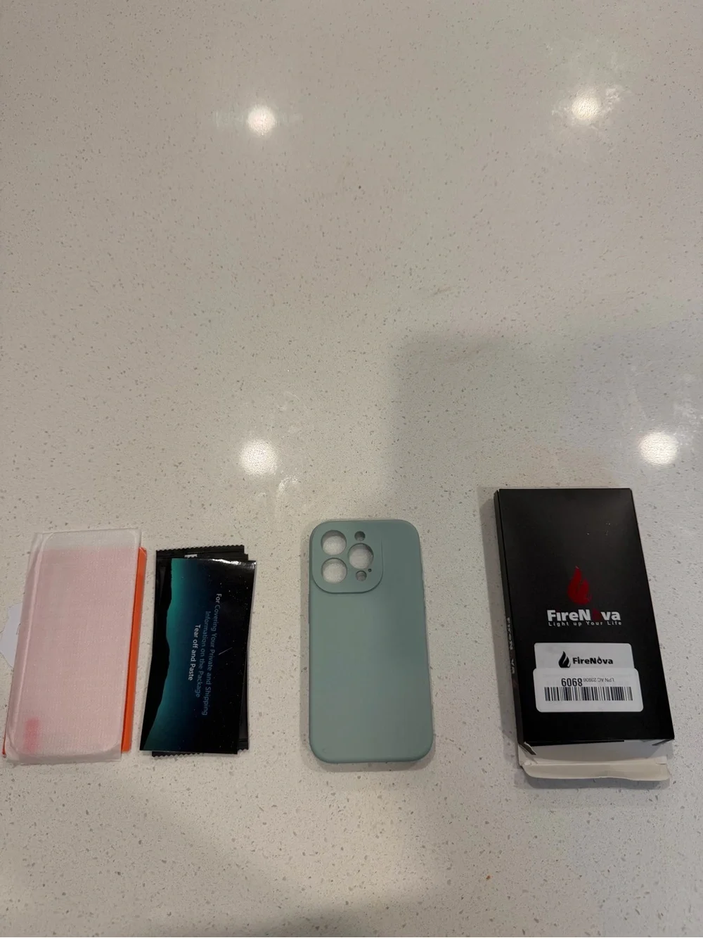 FireNova Silicone Case for iPhone 15 Pro 2 Screen Protectors Sage Green New